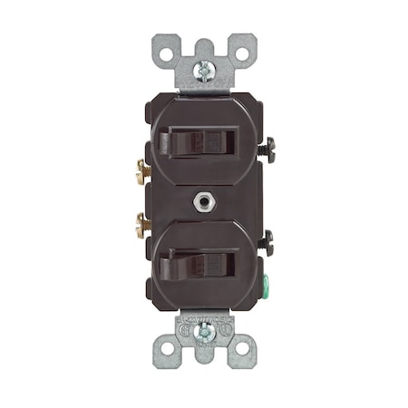 Leviton Leviton 15 amps Single Pole Toggle Switch Brown 1 pk 05224-02S